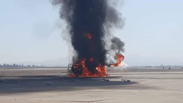 مطار الأقصر وتجربة حريق بإحدى الطائرات
