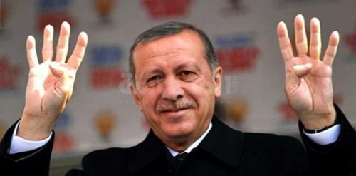 أردوغان وإشارة رابعة