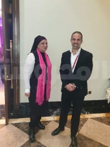 الدكتورة ريم فوزى مع هشام الناظر المدير الإقليمى ل Google لمصر 