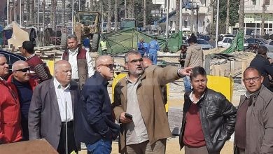 عبدالمطلب ممدوح ،نائب رئيس هيئة المجتمعات العمرانية، يتفقد أعمال تطوير ميدان التحرير