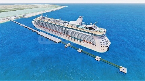 الرصيف الجديد بمشروع توسعة شاطئ صير بني ياس للسفن السياحية يسمح باستقبال سفينتين سياحيتين في آن واحد