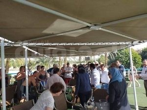 غادة شلبى، نائب وزير السياحة والآثار ،خلال زيارتها للباخرة حابى 5