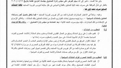 خطاب صندوق الطوارئ لإتحاد الغرف بشأن الدفعة الثانية لإعانات العاملين بالقطاع السياحى