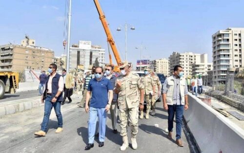 السيسى يتفقد أعمال تطوير محاور شرق القاهرة وعزبة الهجانة وحى مصر الجديدة