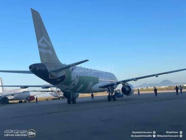 نجاح اختبار طائرة الإيرباص A320 التابعة للخطوط الجوية الليبية 5a Lah بعد استكمال الصيانة اللازمة