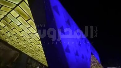 المتحف المصري الكبير يضيء باللون الأزرق احتفالًا باليوم للعالمي للتوحد 3