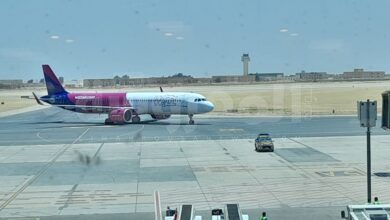 شركة ويز إير Wizz Air تحتفل بتدشين أولى رحلاتها من مالبنسا بإيطاليا لمطار سفنكس الدولى (35)