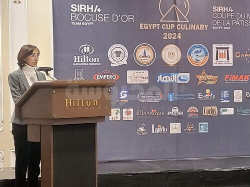 الدكتورة جاكلين عازر ، نائب محافظ الإسكندرية فى خفل ختام المسابقة 