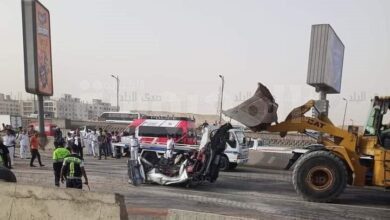 مصرع وإصابة 15 شخصا وتهشم 18 سيارة فى حادث مروري بالطريق الدائرى 2