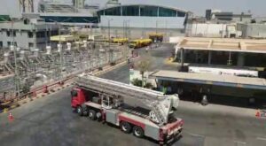 الإستعدادات لتجربة طوارئ بمطار القاهرة الدولى 14