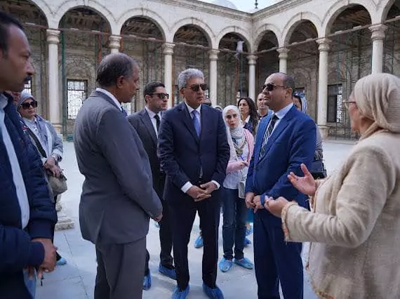 شريف فتحى يوجه بسرعة الانتهاء من أعمال الترميم والصيانة الخاصة بالمباني الأثرية بقلعة صلاح الدين الأيوبي  تمهيداً لفتحها وتضمينها في مسار الزيارة