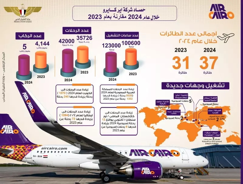 أداء شركة إيركايرو خلال عام 2024