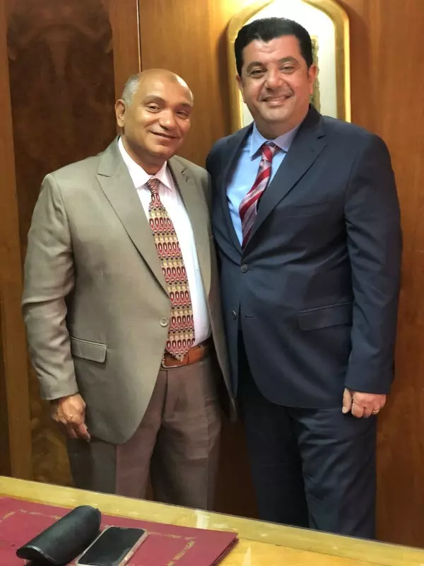 ياسر التاجورى ، رئيس الغرفة مع عبد المنعم مسعد