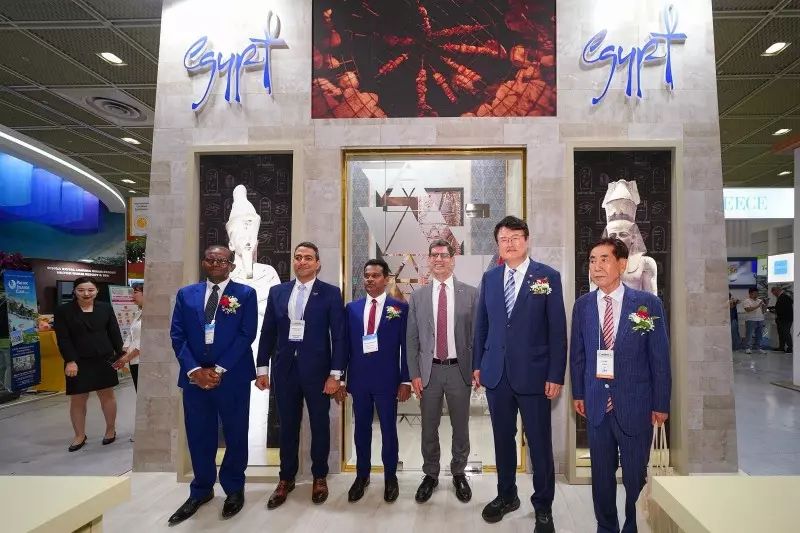 الجناح المصرى يفوز بجائزة أفضل جناح من حيث التصميم بمعرض سول الدولي للسياحة